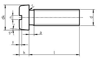 DIN 84 - Slotted Cheese Head Screws 