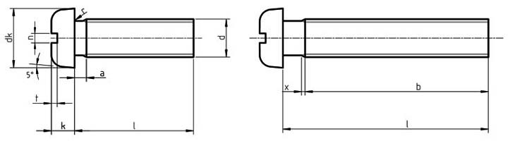 DIN 85 - Slotted Pan Head Screws 