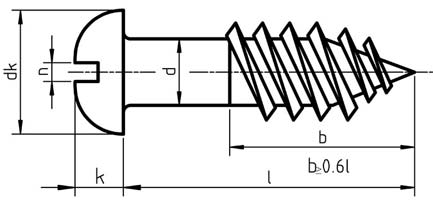 DIN 96 - Slotted Round Head Wood Screws