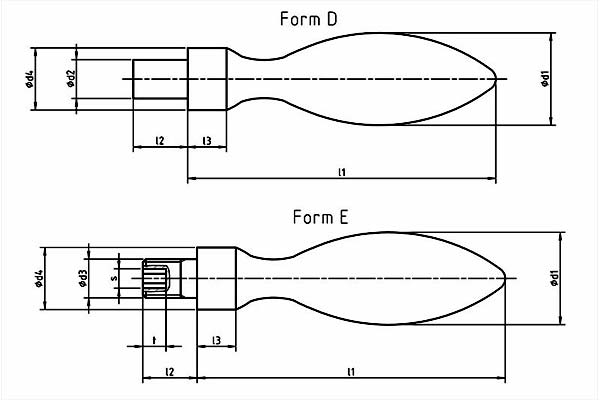 DIN 39 Handles Fixed